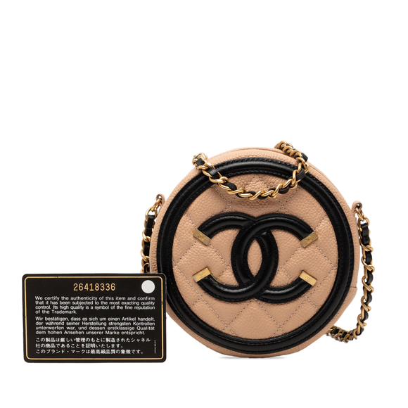 Pre-Loved Chanel Caviar CC Filigree Round Crossbody - Picture 8 of 8